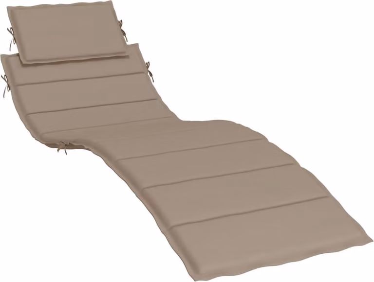 Cuscino per Lettino Tortora 186x58x4 cm in Tessuto Oxford
