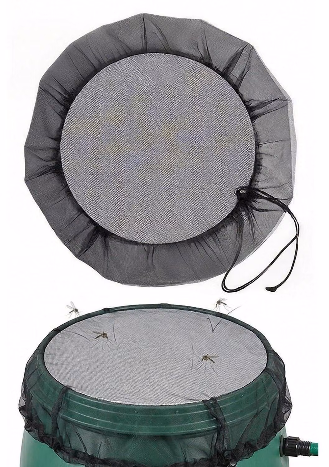 Contenitore per rifiuti da esterno, rete regolabile, diametro 90 cm, colore nero