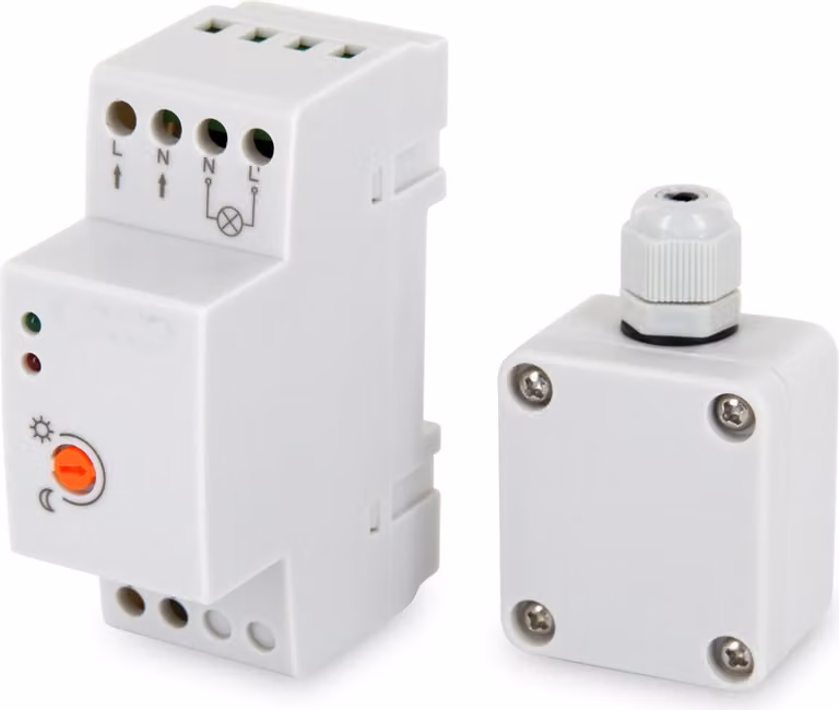 Sensore crepuscolare 230V IP65 - Guida DIN - Adatto ai LED