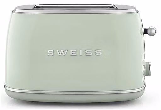 Tostapane SWEISS GRS7 Verde con 2 fessure, Potenza 850 W e 6 livelli di tostatura