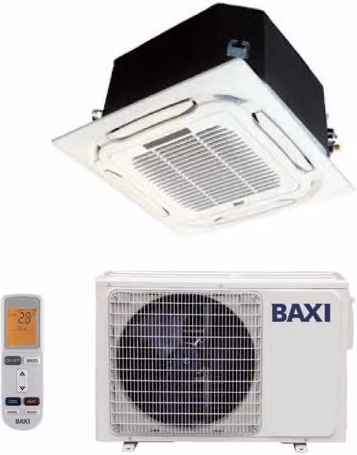 Condizionatore Baxi Inverter a Cassetta 18000 Btu RZGBK50 R-32 Classe Energetica A++, Colore Bianco, con Telecomando e Pannello Incluso, Compatibile con Wi-Fi e App Control