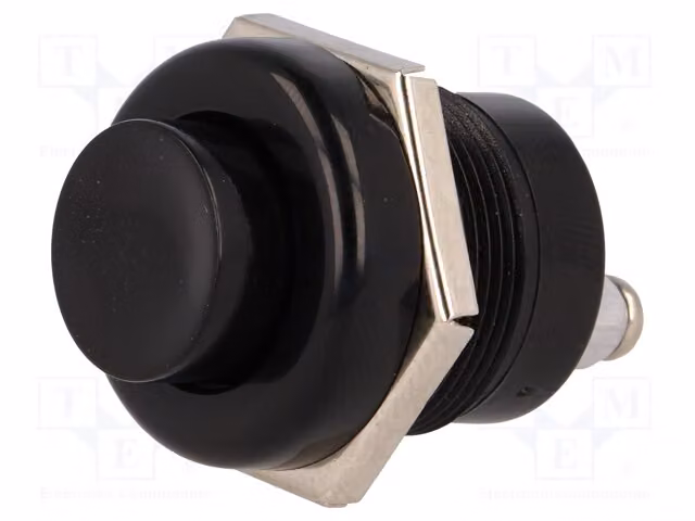 1 interruttore a pulsante, normalmente aperto (OFF-(ON)), 10A/12VDC, posizione 2, grado di protezione IP40, modello A2-5AS-BB, marca Stard-Sc