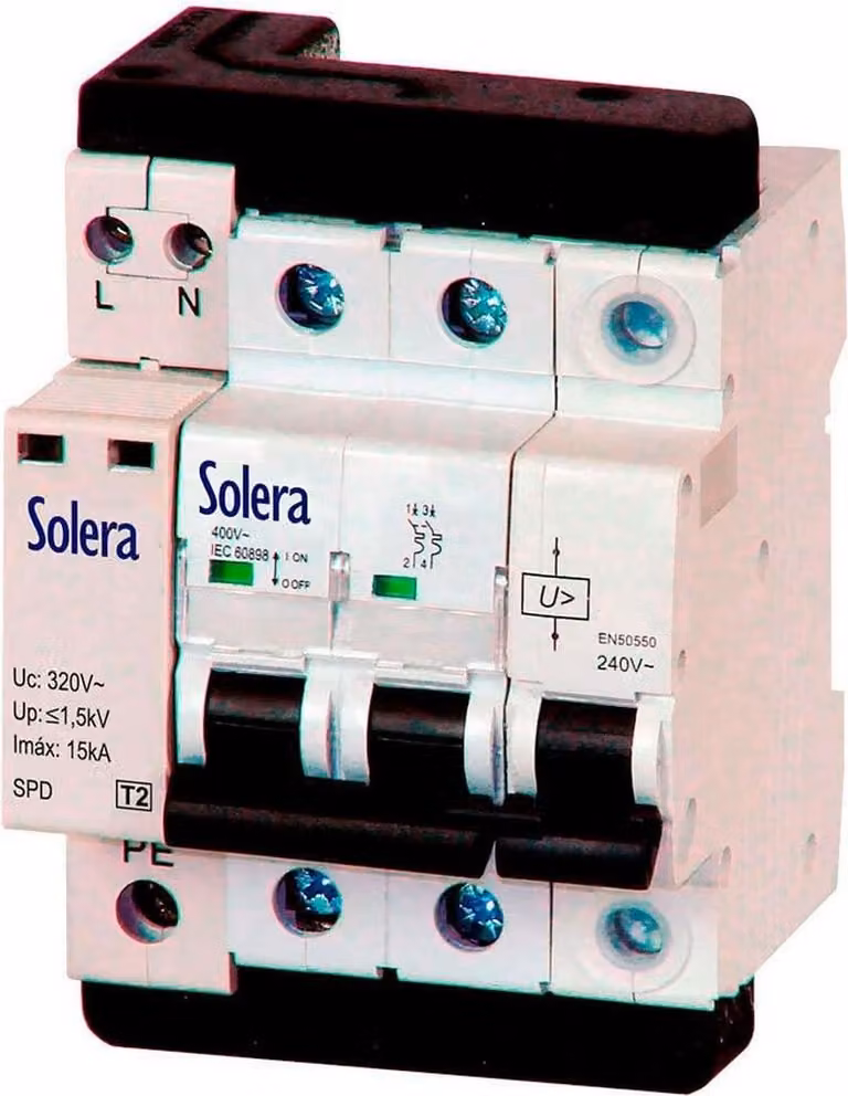 Interruttore automatico monofase a 2 poli 2p 40a c 10ka solera