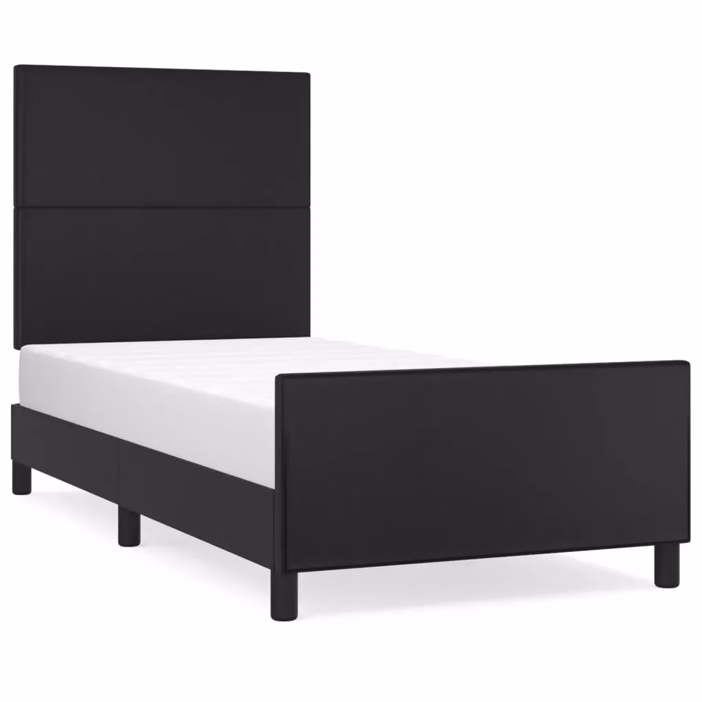 Giroletto con Testiera vidaXL in Similpelle Nero 100x200 cm – 2