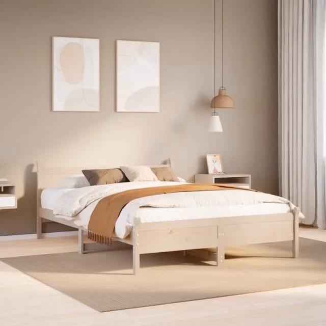 Struttura Letto Design Mania in Legno Massello di Pino Non Trattato L/P/H: 120 x 200 cm – 1