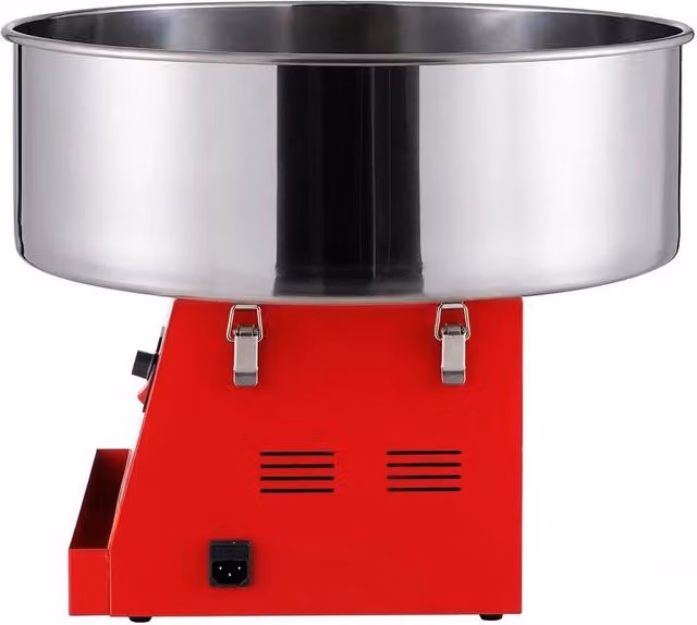 Macchina Zucchero Filato 1000W Commerciale Ciotola Acciaio Inox Paletta Compleanno Bambini Feste Rossa
