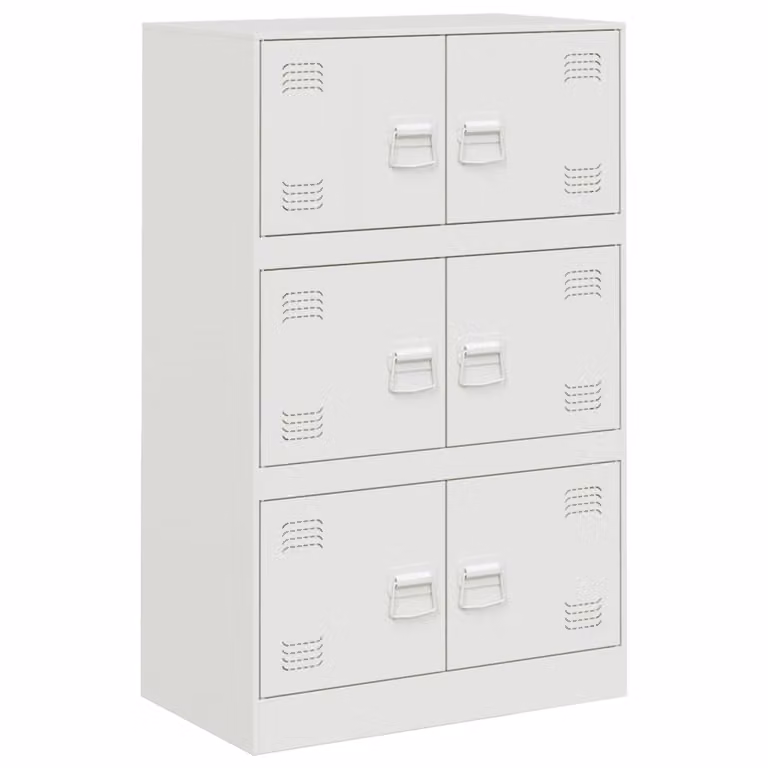 Credenza Bianca 67x39x107 cm in Acciaio
