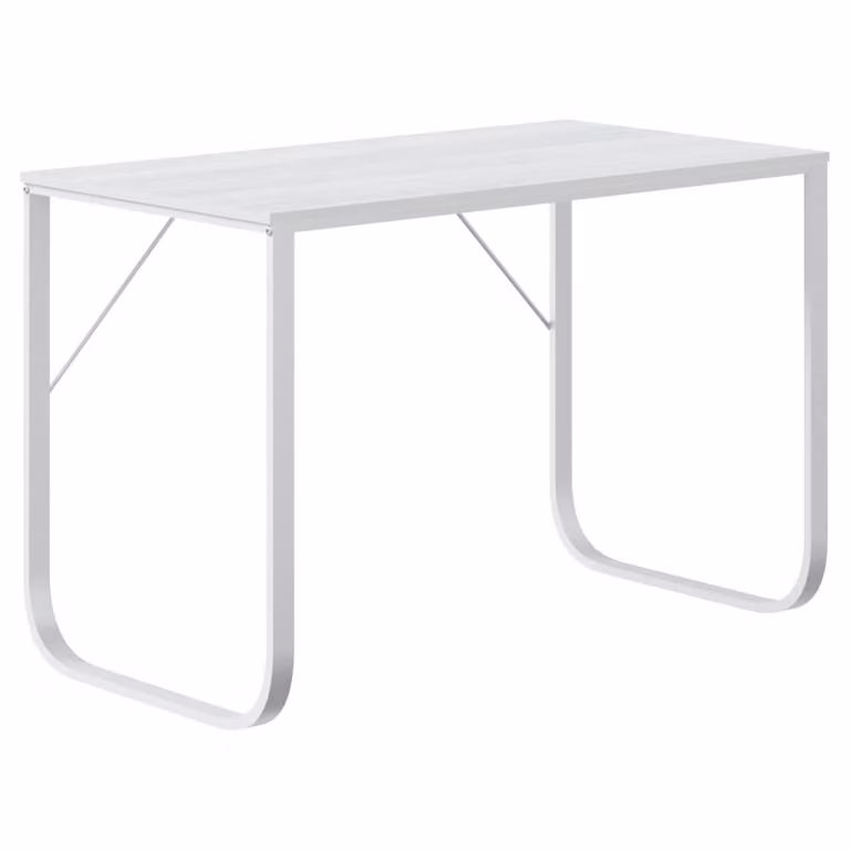 Scrivania per Computer Bianca 110x60x73 cm in Legno Multistrato
