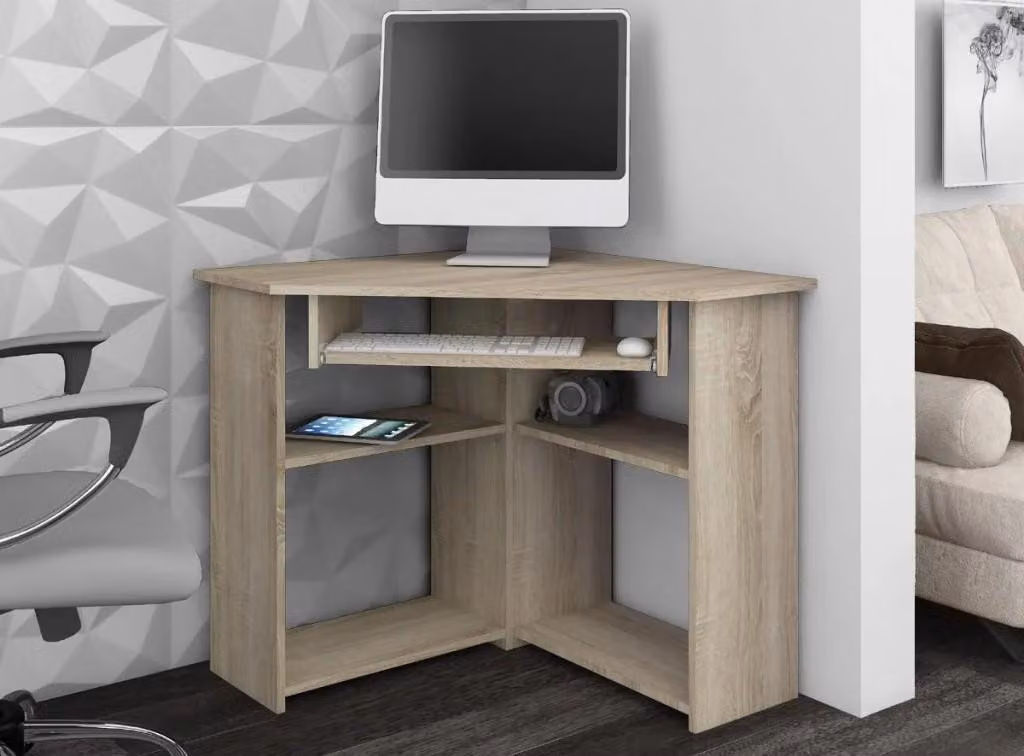 Scrivania angolare per PC DRIONAS - rovere sonoma