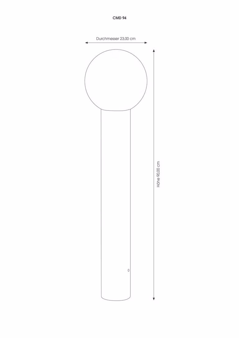 CMD Lampione classico Kekoa in acciaio inox KEKOA, Alluminio / Grigio / Zincato, Acciaio Inox, Moderno