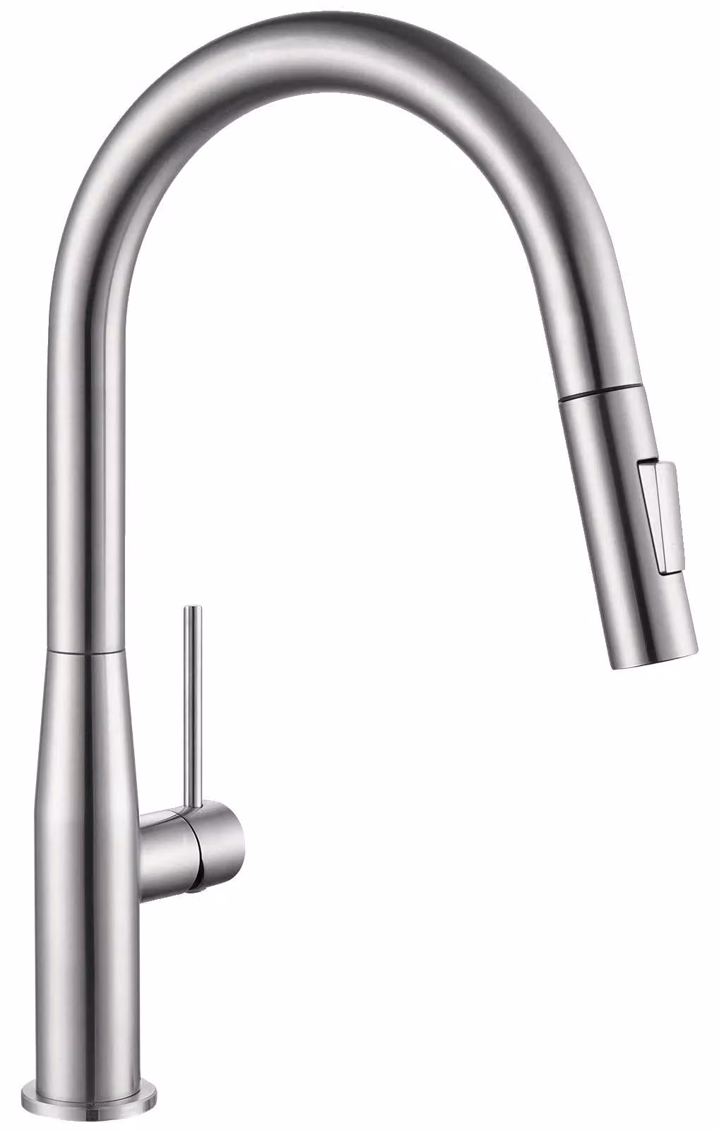 Rubinetto da cucina con doccetta estraibile, realizzato in acciaio inossidabile resistente, finitura cromata, attacco G3/8