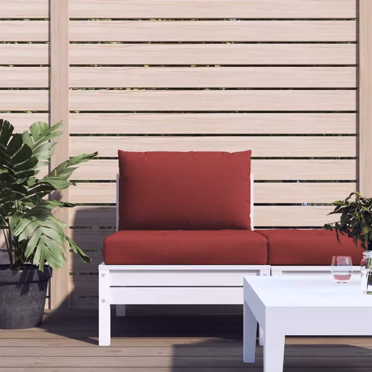 vidaXL Set di 2 Cuscini per Pallet Rossi in Tessuto Oxford Idrorepellente e Traspirante L/P/H: 60 x 60 x 60 cm