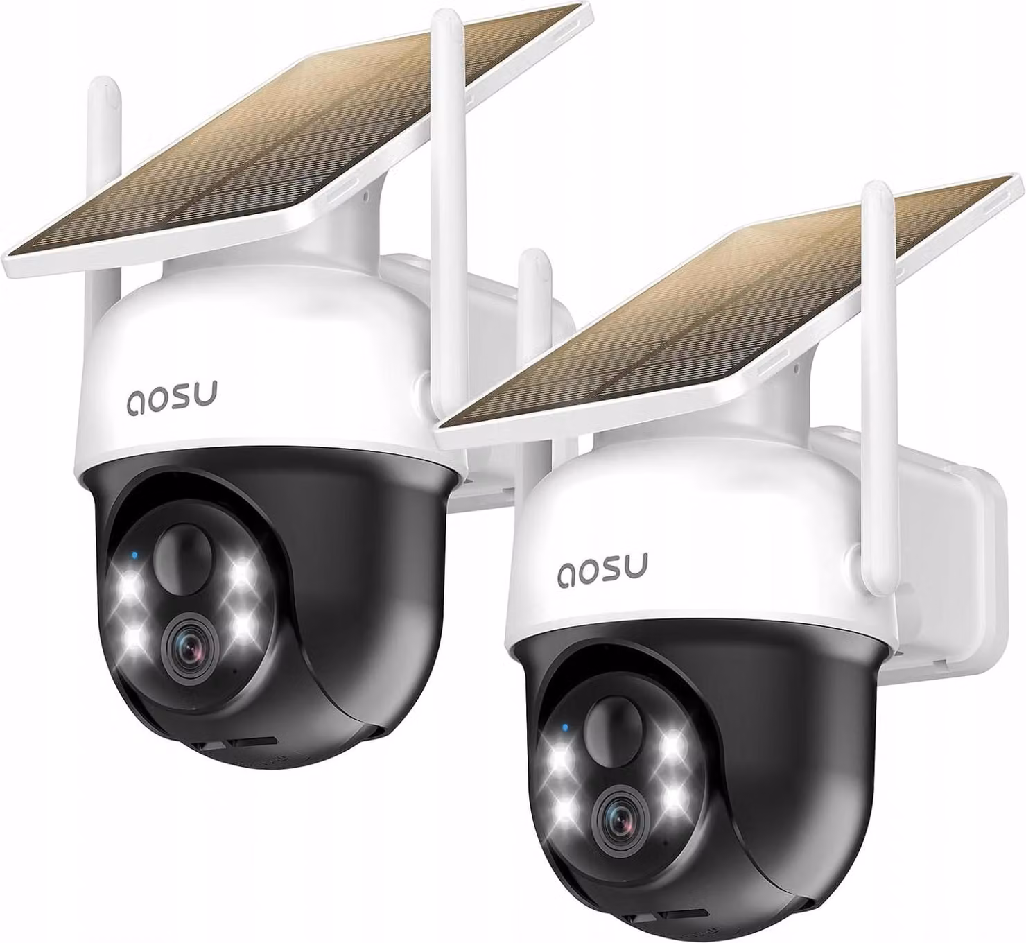 Set AOUSU C9C2CA11: 2 telecamere di sorveglianza 2K solari PTZ a 360°