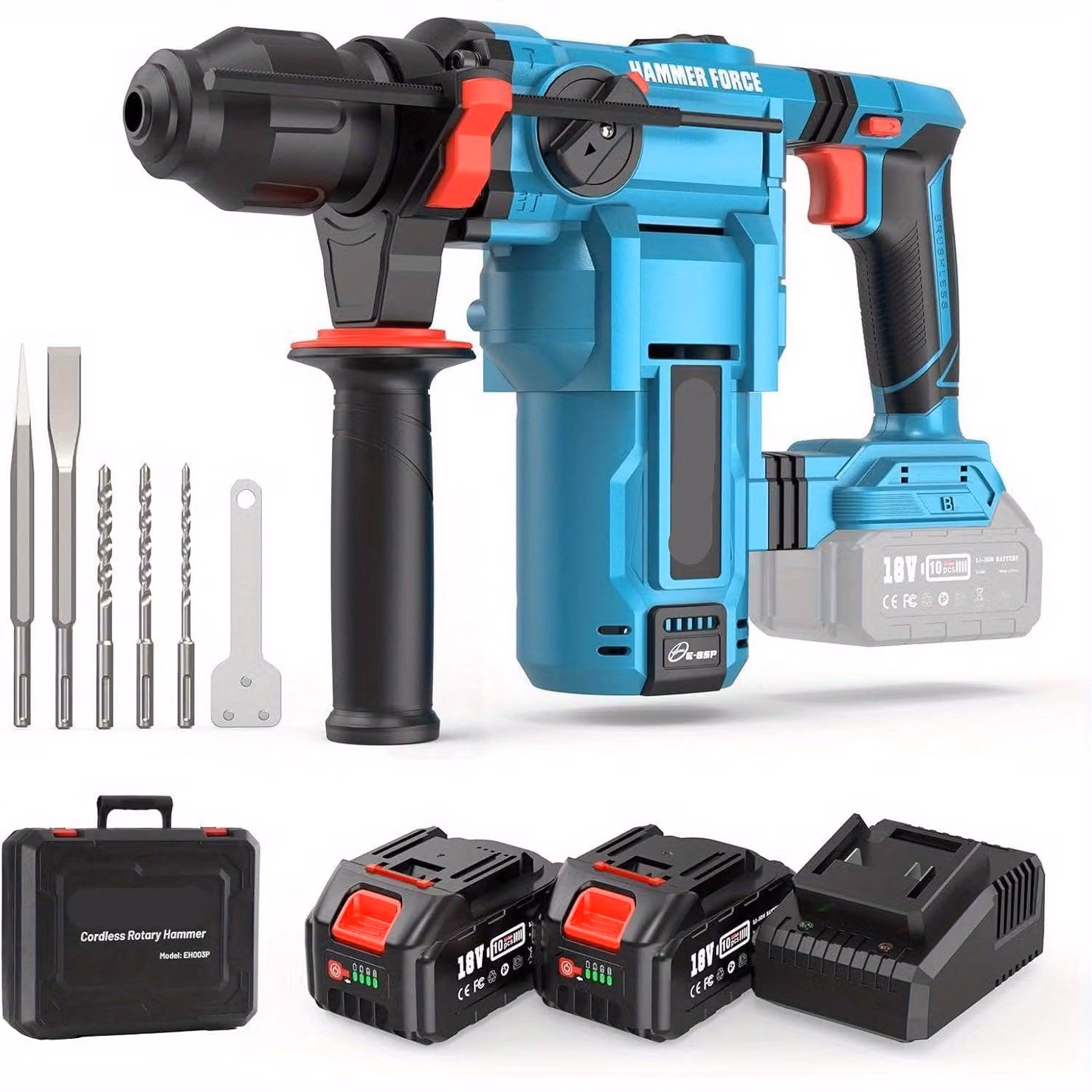 Accu avvitatore a percussione – Trapano a percussione – Trapano – Funzione 3-in-1 – Motore da 1000 W