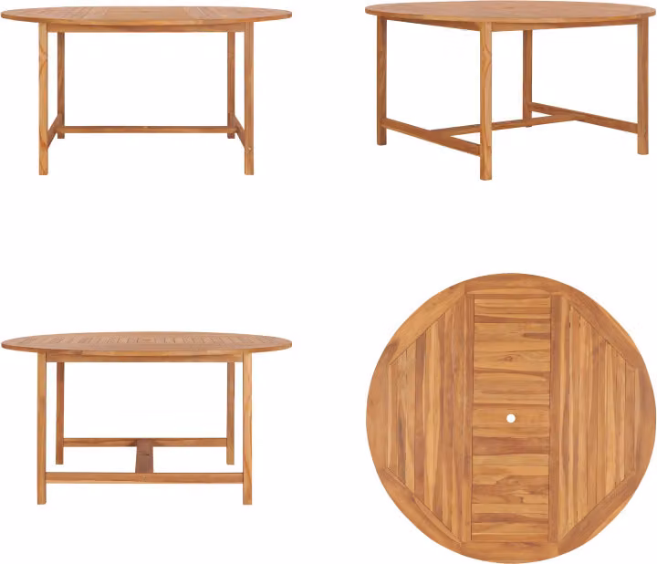 vidaXL Tavolo da giardino 150 x 76 cm in teak massiccio - Tavolo da pranzo - Tavoli da pranzo - Tavolo da sala da pranzo - Tavoli da sala da pranzo