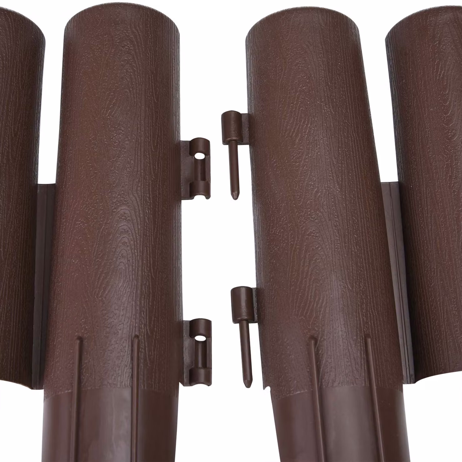 Set di 7 bordure per aiuole Deuba® in plastica marrone per prato e giardino ornamentale, lunghezza totale 15,68 m – 2