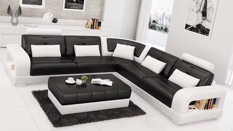 Polster Ecksofa Sofa Couch Wohnlandschaft Leder Eck Sofas Garnitur jvmoebel ®