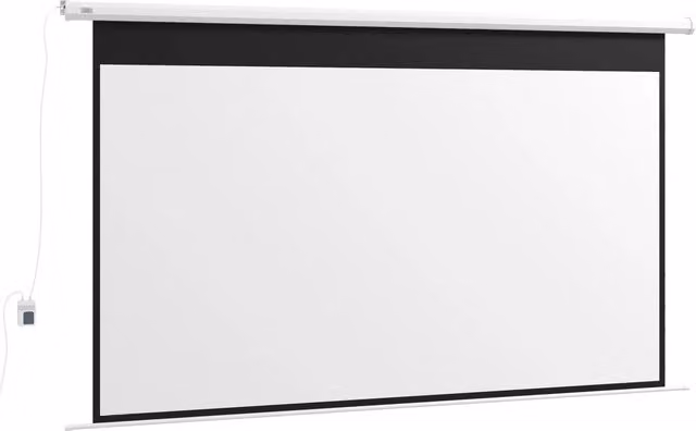 Telo per Proiettore 120" 16:9 Motorizzato con Telecomando Fissaggio a Muro e Soffitto Bianco