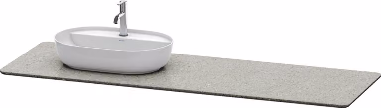 Console en pierre de quartz Duravit Luv, largeur 1783mm, adaptée au meuble sous-lavabo LU9563, LU9568, LU9468L3333, LU9468L3333