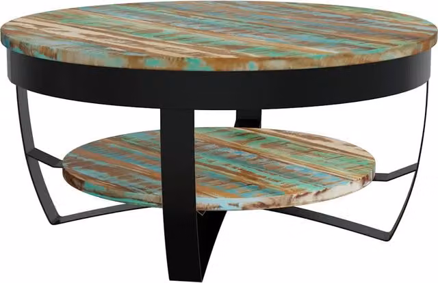 Tavolino da salotto | Tavolino da caff¨¨ | Tavolino da Soggiorno in Legno Massello Recuperato 65x32 cm