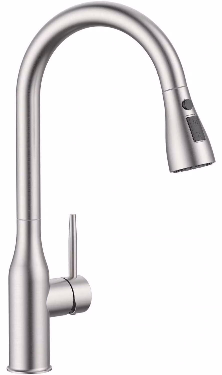 Miscelatore per cucina, rubinetto per lavello, acciaio inossidabile, girevole a 360°, 3 modalità, design ad arco alto