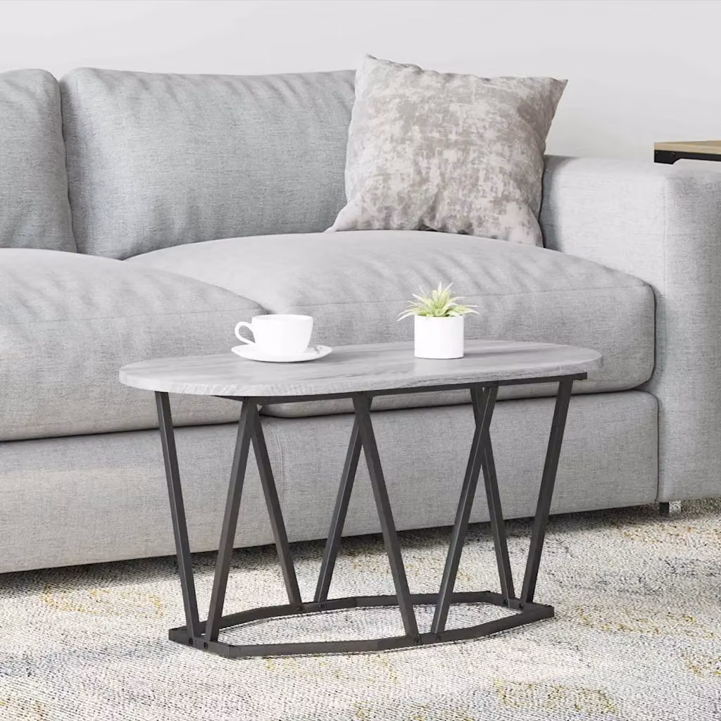 vidaXL Tavolino da salotto in stile industriale Grigio L/P/H: 80 x 40 x 40.5 cm