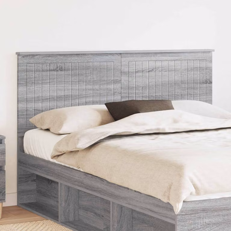 Testiera per letto moderna vidaXL in legno ingegnerizzato grigio