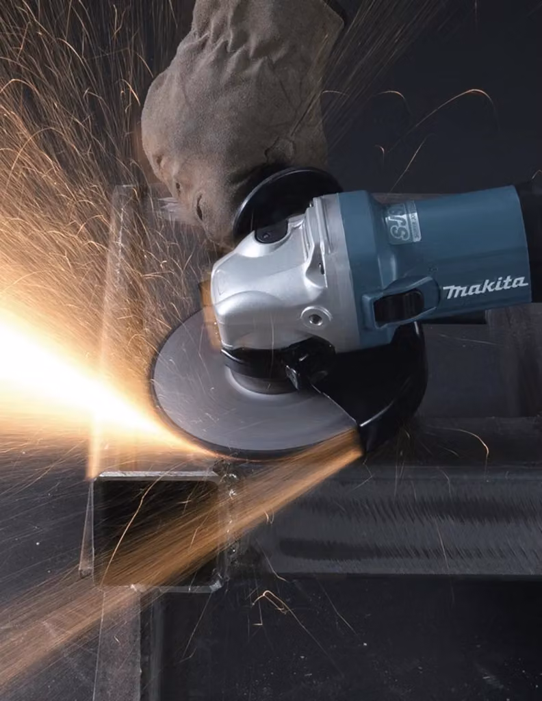 Mini-Smerigliatrice Makita GA6040C da 1400 W blu in alluminio – 2