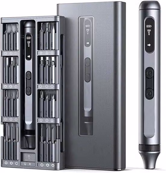 Set di cacciaviti elettrici 50 in 1 con utensili magnetici, 48 punte, kit di riparazione