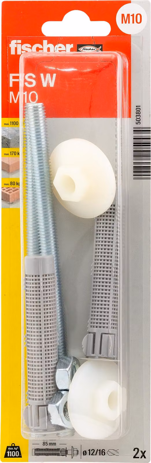 fischer Inject.fissaggio lavabo FIS W M10K(2) 5 pz