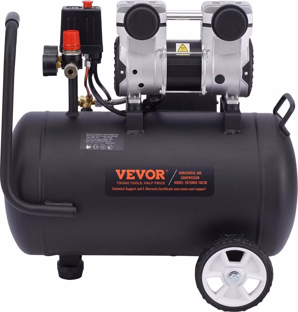 Compressore d'aria compressore portatile compatto senza olio 8 galloni 90 PSI