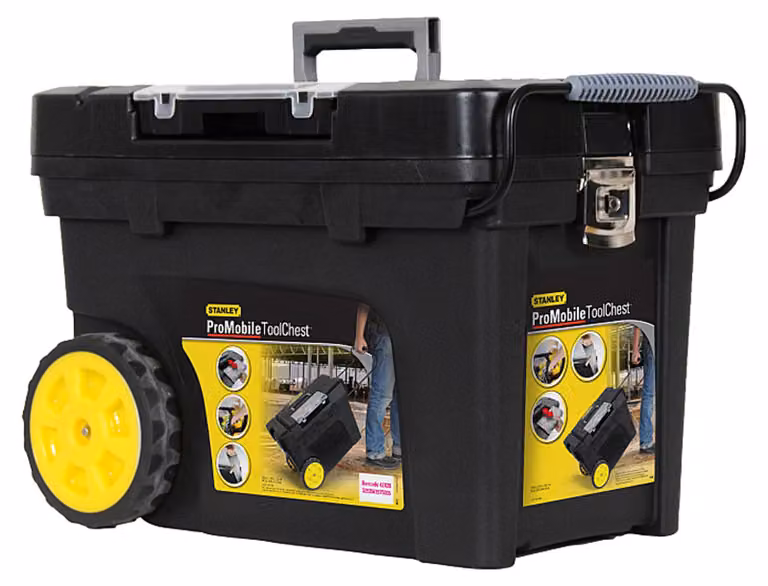 Stanley - Cassetta portautensili su ruote AW2437 (425 mm x 603 mm x 620 mm) (nera)