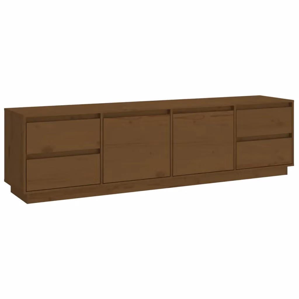vidaXL Mobile Porta TV in Legno di Pino Marrone, L: 176 cm, P: 37 cm, H: 47,5 cm – 2