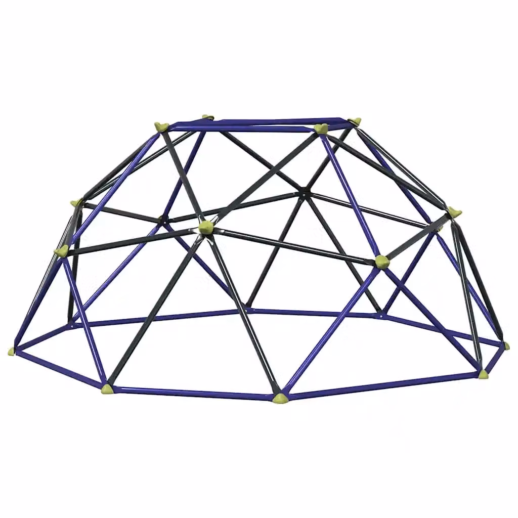 vidaXL Dome per arrampicata per bambini in acciaio e plastica, Blu, L: 227 cm, P: 227 cm, H: 116 cm – 2