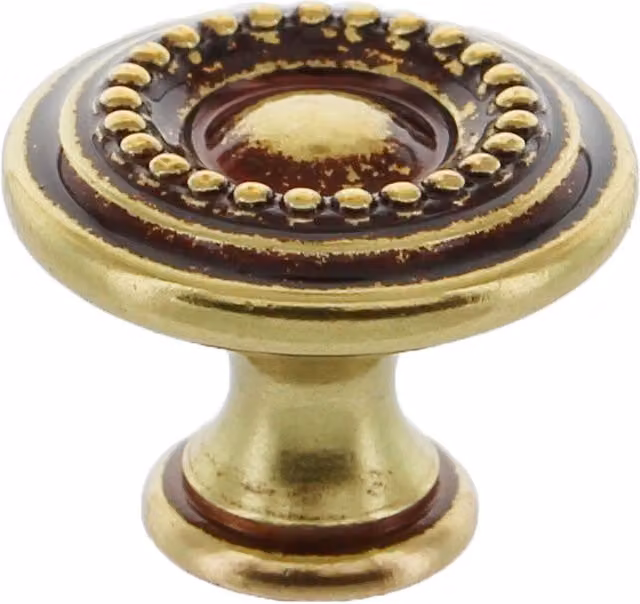 Set di 50 pomoli in ottone color oro lucido Metalstyle 24404 Ø 25 mm