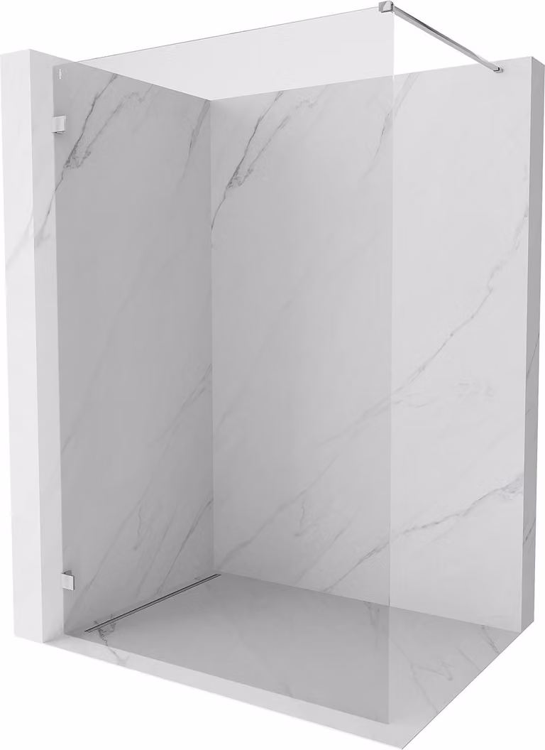 Mexen Lunar parete doccia Walk-in sinistra 60 x 200 cm, trasparente 8 mm, cromo - 830-060-000-01-00-L