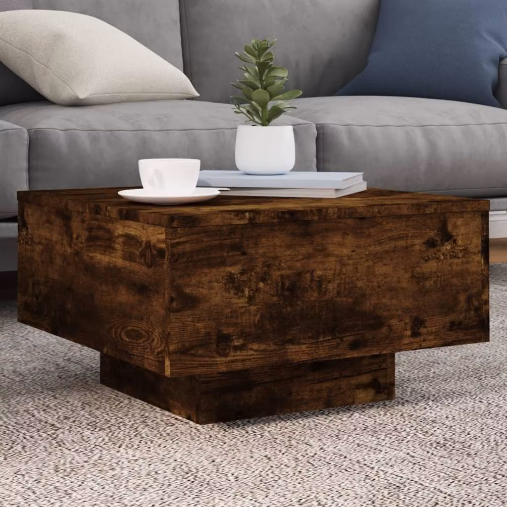 Maison Exclusive - Tavolino in rovere affumicato 55x55x31 cm Materiale ligneo