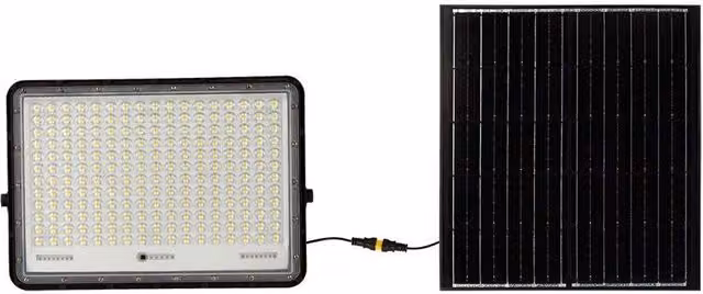 Faro LED solare V-TAC 30W 2600lm 4000K IP65 con telecomando, timer e sensore crepuscolare, colore nero – 1
