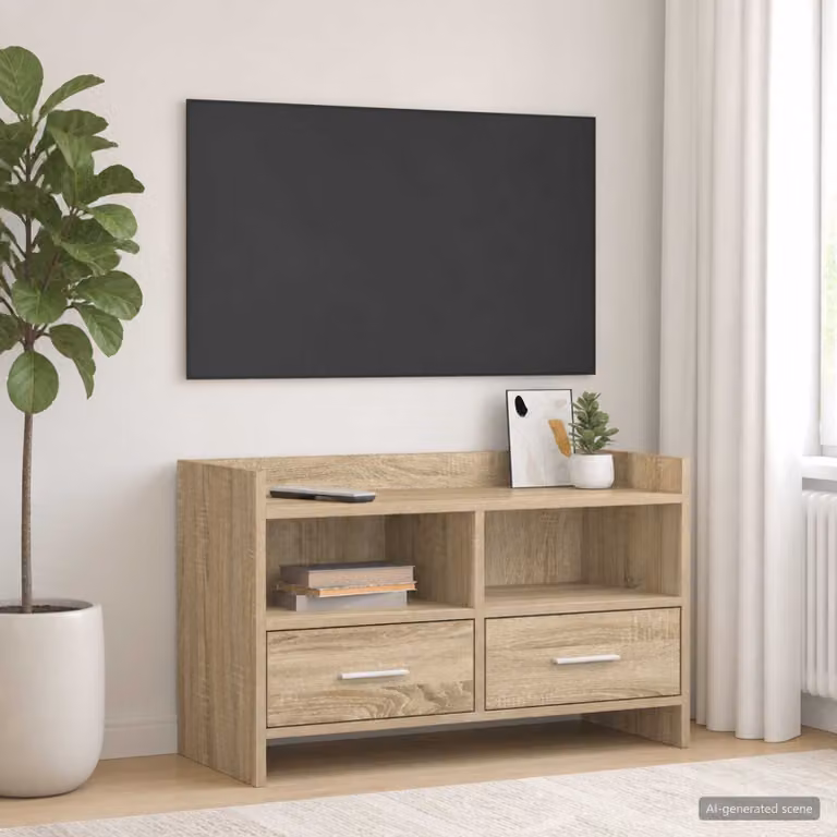 Mobile TV vidaXL moderno in legno ingegnerizzato Rovere Sonoma marrone L 71,5 cm x P 33 cm x H 47 cm