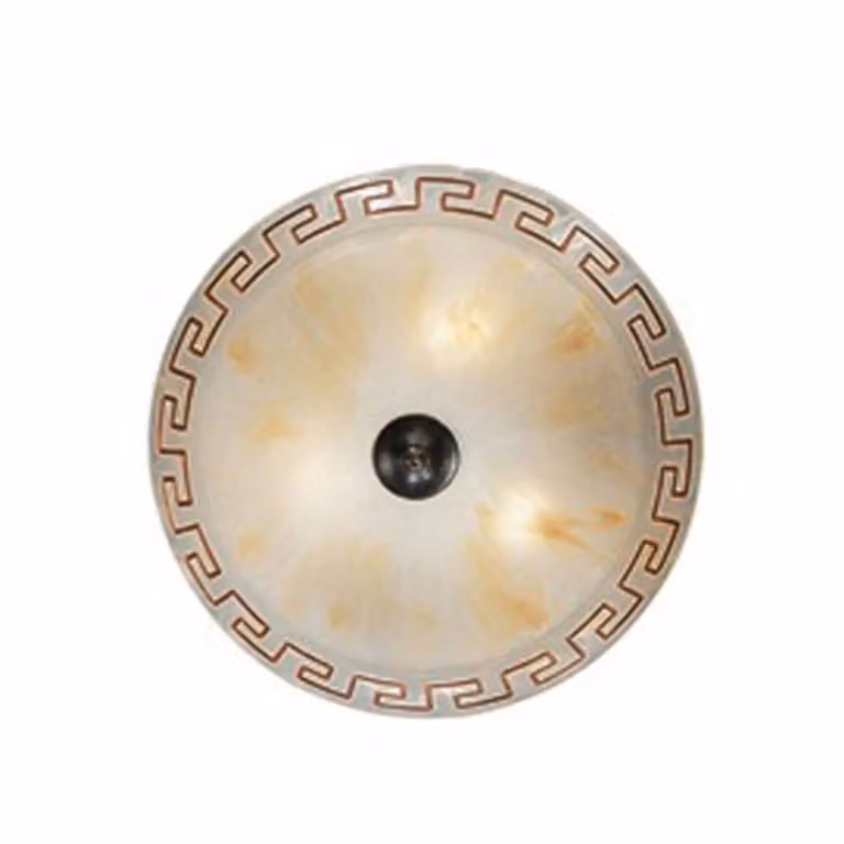 Kögl Plafoniera soffitto GRECA, dimmerabile, Crema / Ambra, Soggiorno / Sala da pranzo, Antico, Plafoniera