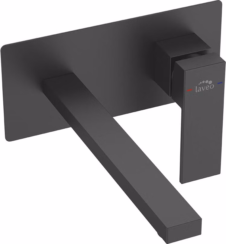 Rubinetto per lavabo Da incasso in Vetroceramica Nero Laveo Kvadrato
