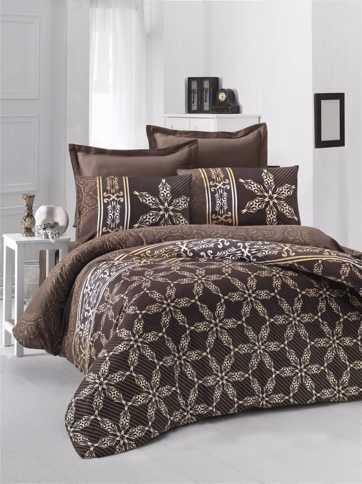 L'Essentiel Linge de Maison, Alisa- VCT3347, marrone, piumino, 100% cotone sateen