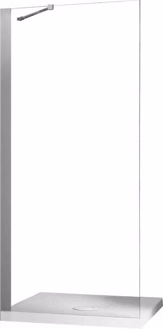 Parete Doccia Walk-In 56 cm in Cristallo Trasparente 6mm H190 Fosterberg Herning