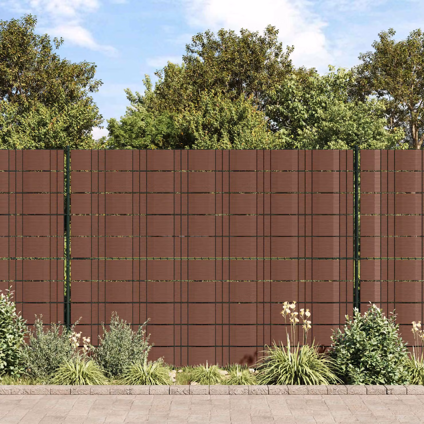 Nastro privacy per recinzione vidaXL in plastica marrone 260 cm