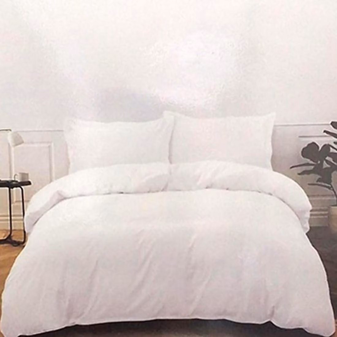 Omgoods - Set di lenzuola con copripiumino, composto da 4 pezzi, adatto a diverse dimensioni di letto