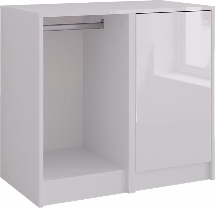 Credenza Vicco Sherry Bianco/bianco lucido 80.2 x 76 cm 2 parti, Model 57721