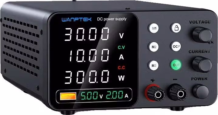 Alimentatore CC, tensione regolabile, indicatore LED, TPS-C3010