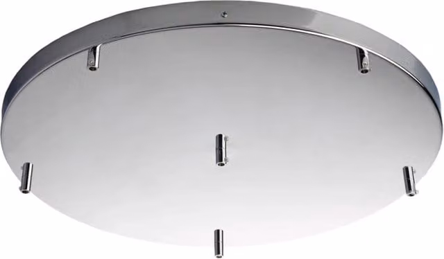 Rosone multicavo Belight in ferro cromato per 6 luci, Diametro: 50 cm