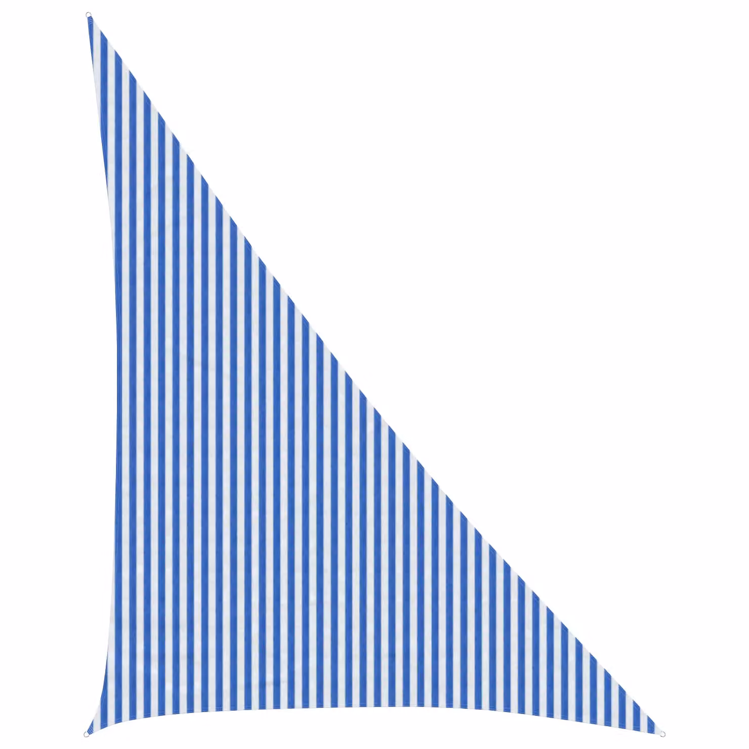Telo Ombra Triangolare vidaXL in HDPE Blu e Bianco L/P/H: 4 x 5 x 6,8 m