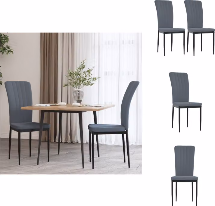 vidaXL Sedie da pranzo 2 pz. Velluto grigio scuro - Sedie da pranzo
